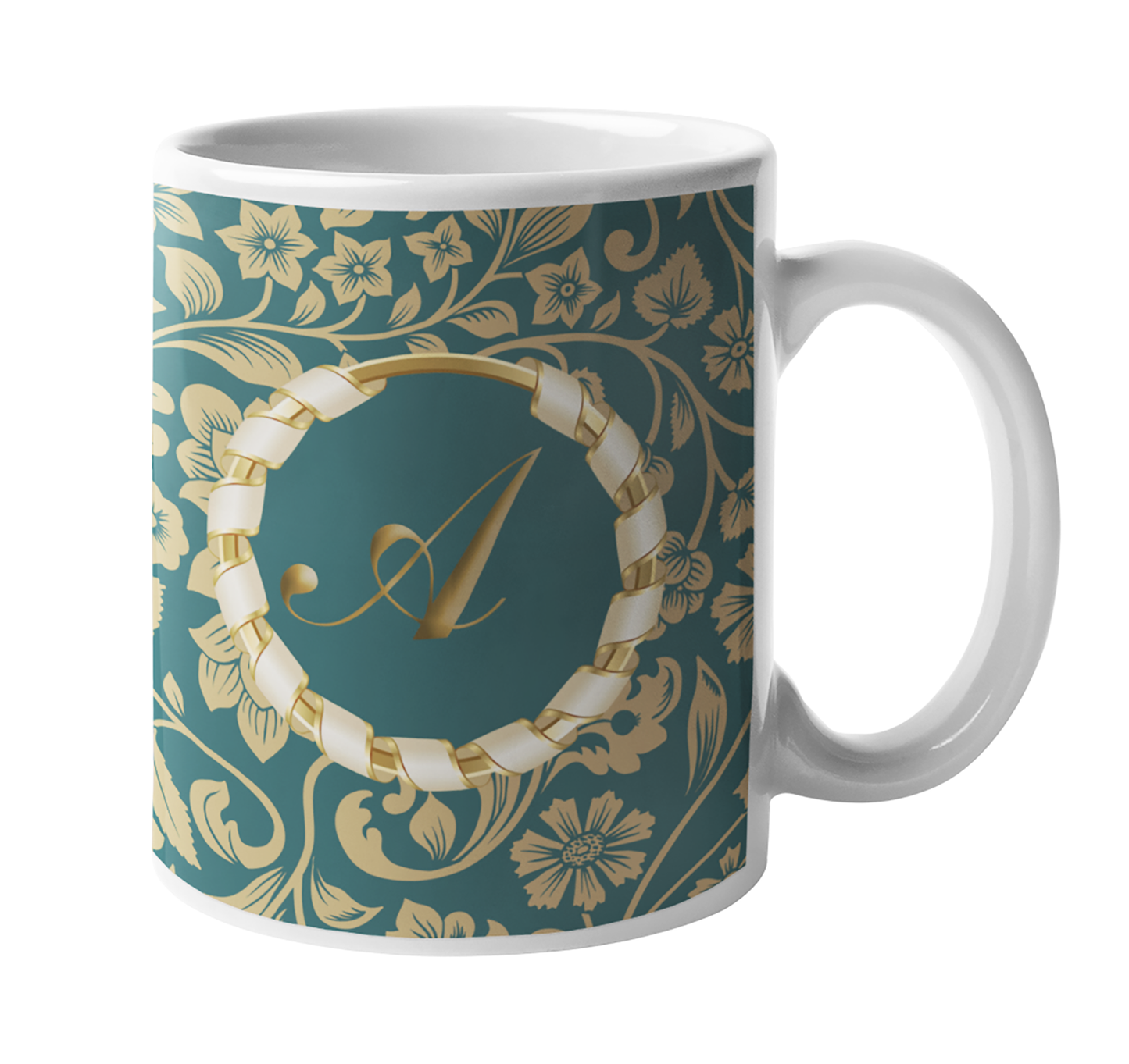 11oz Mug | Customise It | Gold Floral | Gift Idea