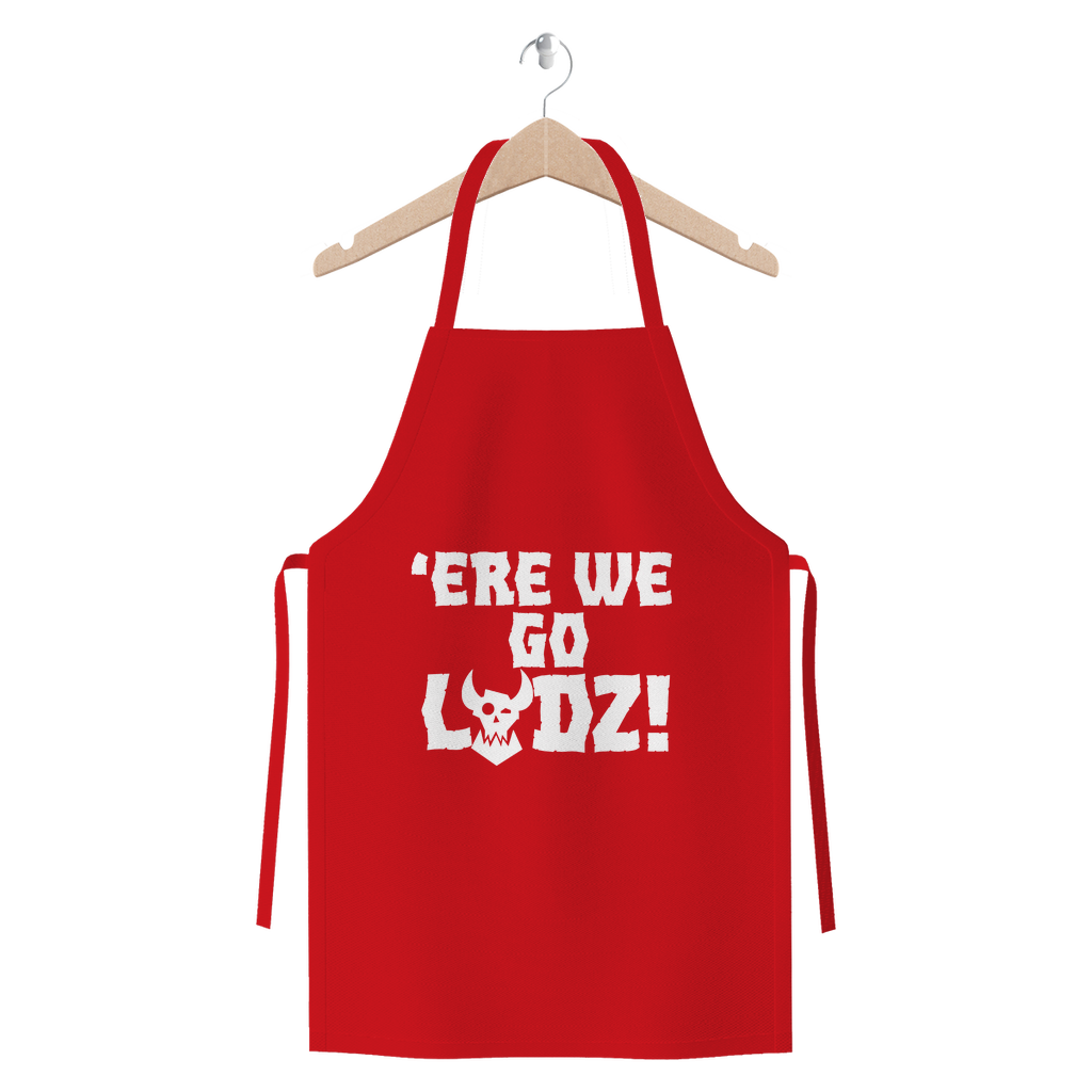 ere we go ladz white Premium Jersey Apron