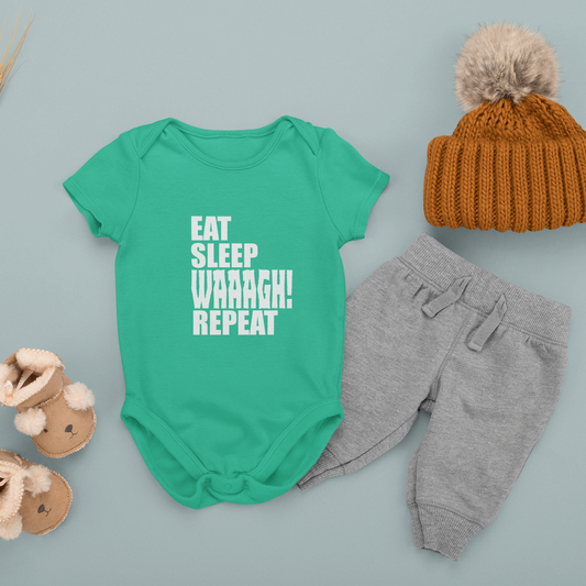 Baby Ork | Eat Sleep WAAAGH! Repeat | Bodysuit