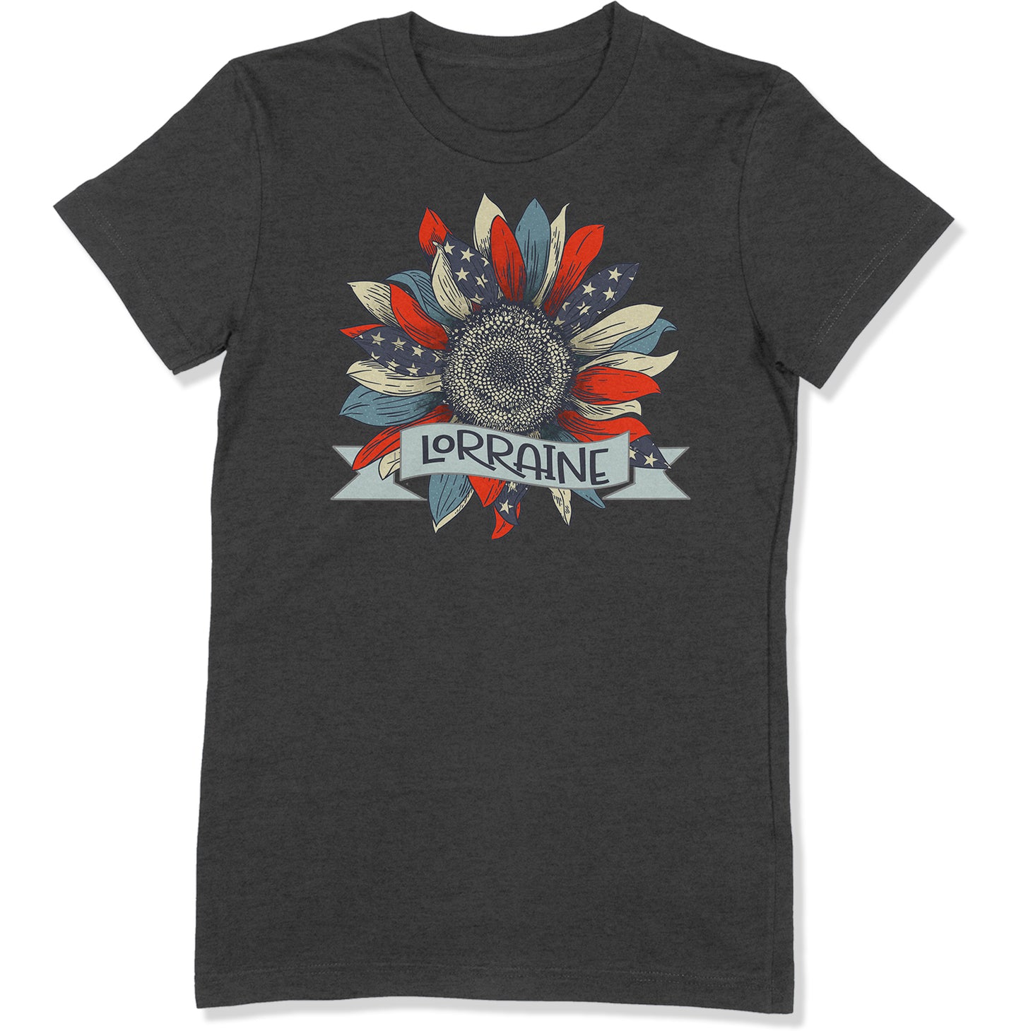 grey color usa sunflower tshirt