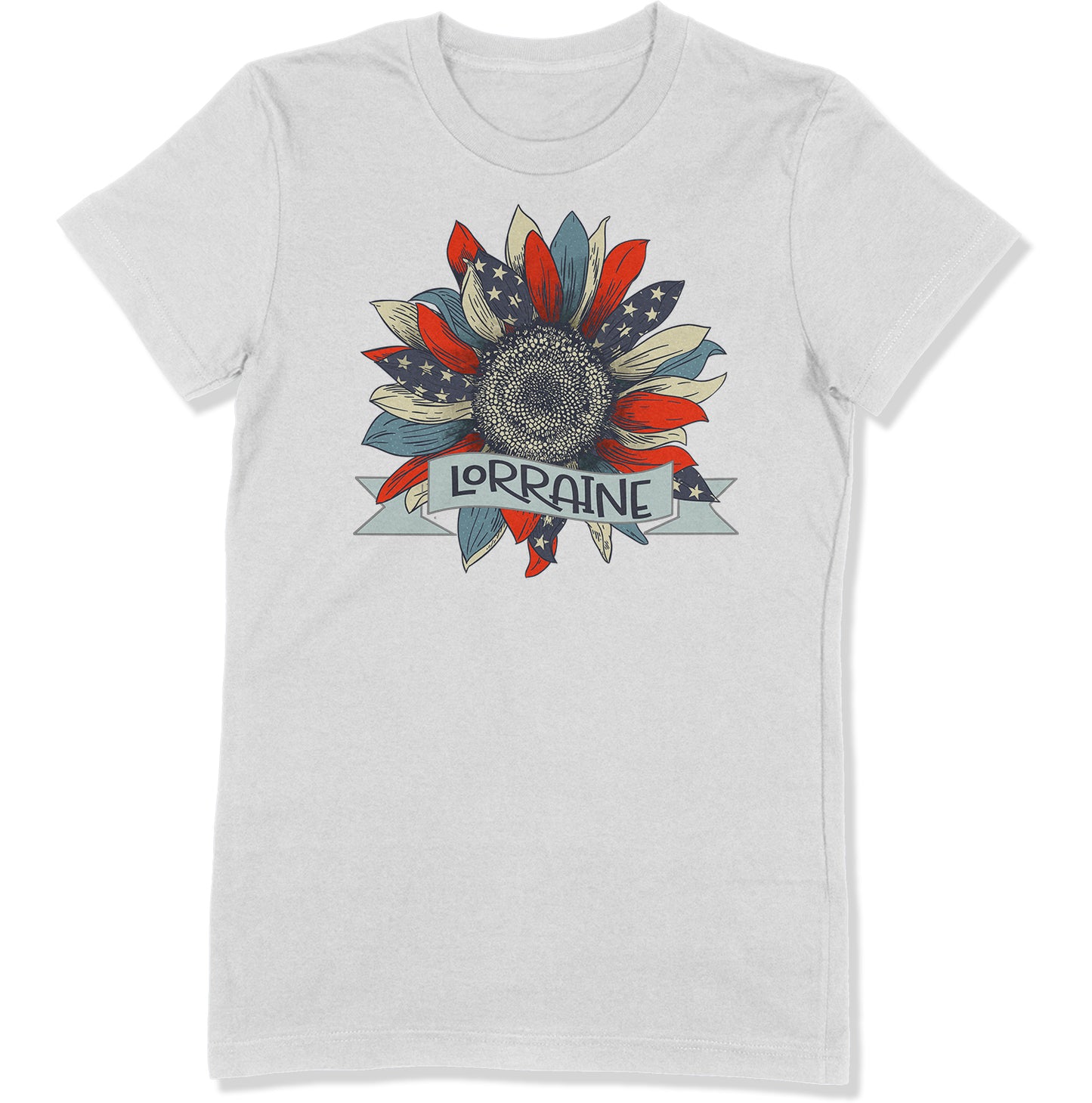 white t-shirt with customise logo 