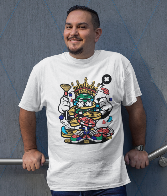 Colour It | Gambler Graphic | Adult T-Shirt & Pen Set | Gift Idea