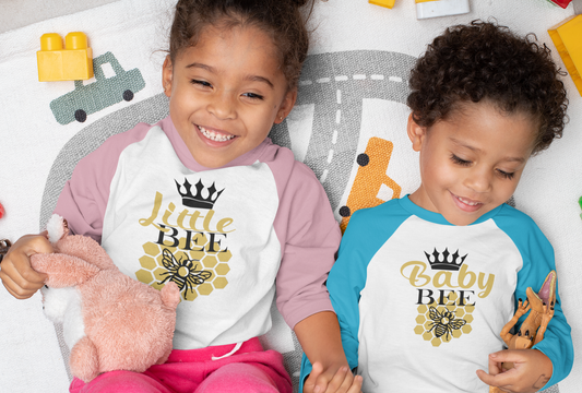 Bundle Raglan Shirts | Mum Toddler and Baby | Queen Bee