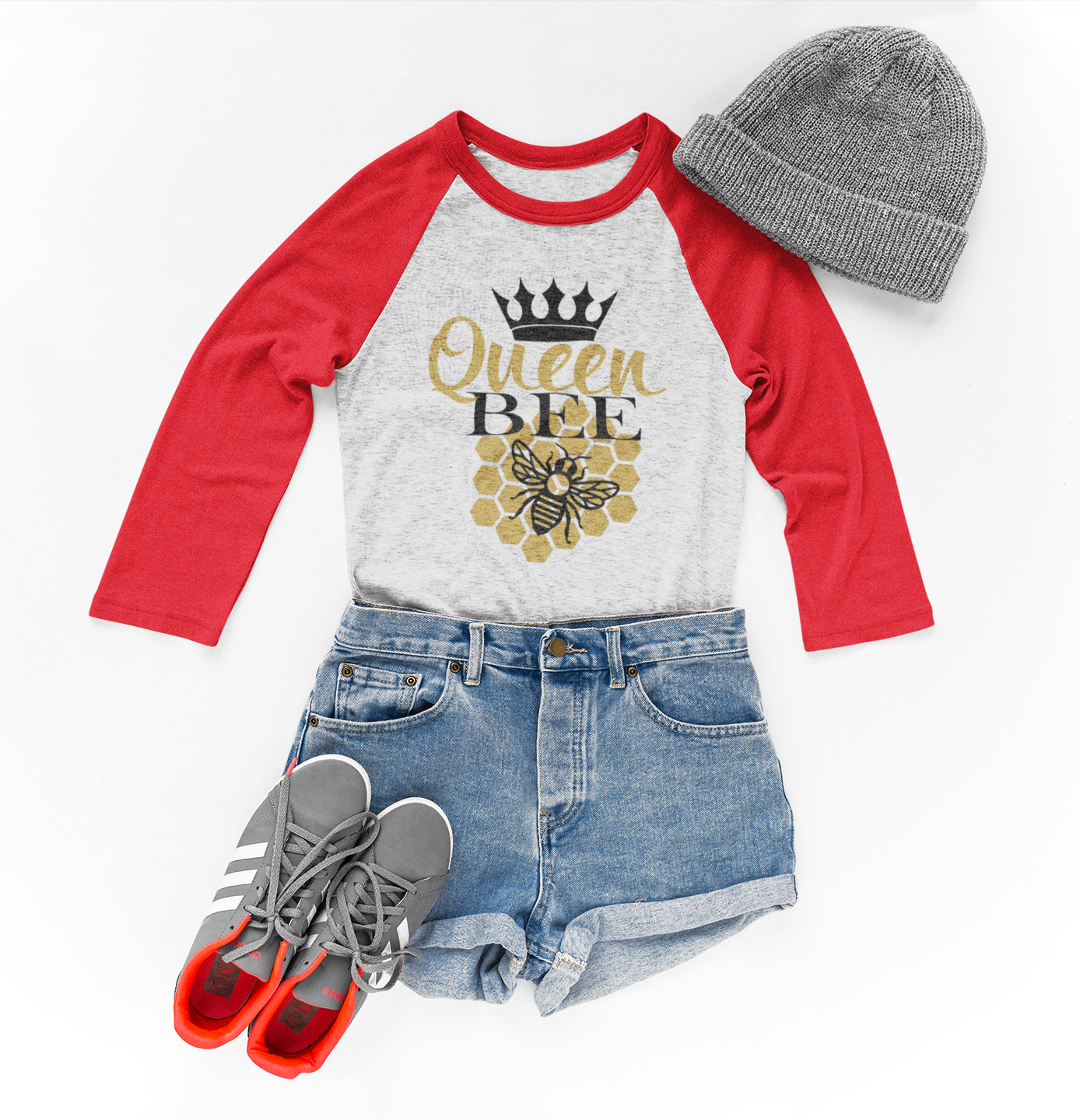 Bundle Raglan Shirts | Mum Toddler and Baby | Queen Bee